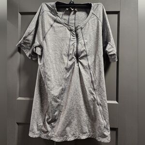Athleta Heather Gray Short Sleeve Top